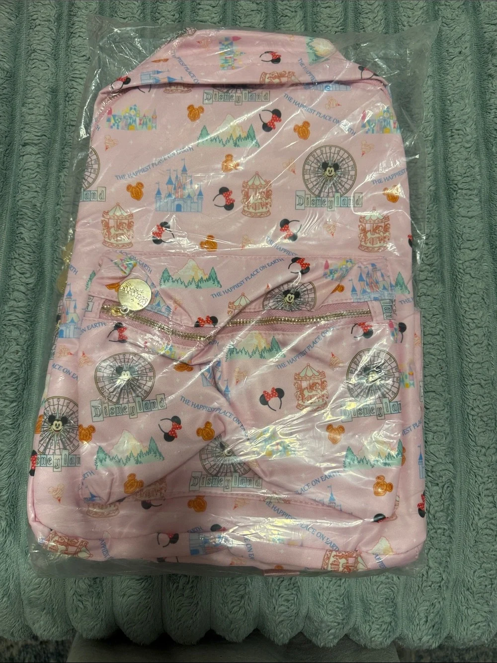 Disneyland Pink Icon Print Backpack